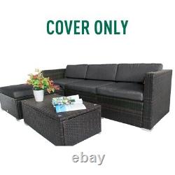 Cushion Replacement Cover Set Zipper Outdoor Patio Rattan Seat Chair Sofa Grey