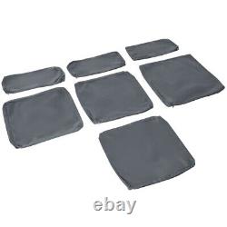Cushion Replacement Cover Set Zipper Outdoor Patio Rattan Seat Chair Sofa Grey