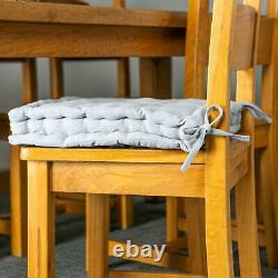 Cushion Seat Pad Square Padded Dining Chair Thick Pillow Cover Grey x12