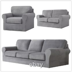 Cushion Sofa Slipcover Velvet Covers For Sofa with Three Separate Backrests