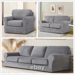 Cushion Sofa Slipcover Velvet Covers For Sofa with Three Separate Backrests