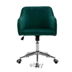Cushioned Computer Desk Chairs Adjustable Swivel Office Chair Padded Seat Green