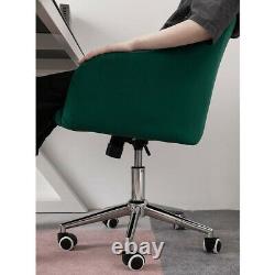 Cushioned Computer Desk Chairs Adjustable Swivel Office Chair Padded Seat Green