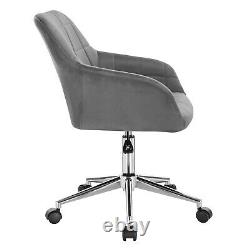 Cushioned Computer Office Chair Lift Swivel Height Adjustable Home Chair Velvet