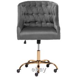 Cushioned Computer Office Desk Chair Padded Seat Lift Swivel Adjustable Armchair