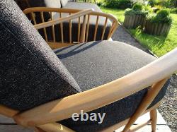 Cushions & Covers Only. Ercol 203 Chair. Charcoal Grey Stitch Camira FL768