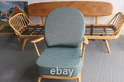 Cushions & Covers Only. Ercol 203 Chair. Teal/ Grey Weave