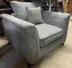 Dfs Delilah Grey Armchair With Aztec Scatter Back Cushion