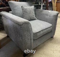 DFS Delilah Grey Armchair With Aztec Scatter Back Cushion