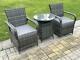 Dark Grey Mix Rattan Garden Furniture Dining Sets Outdoor Patio