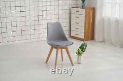 Dining chairs having wooden legs with cushion padded style, multi-color