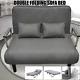 Double Fabric Sofa Bed Chair Sleep Lounge Sleeper Leisure Guest Folding Uk