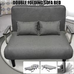 Double Fabric Sofa Bed Chair Sleep Lounge Sleeper Leisure Guest Folding UK