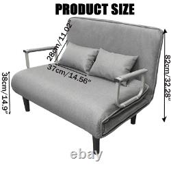 Double Fabric Sofa Bed Chair Sleep Lounge Sleeper Leisure Guest Folding UK