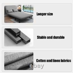 Double Fabric Sofa Bed Chair Sleep Lounge Sleeper Leisure Guest Folding UK