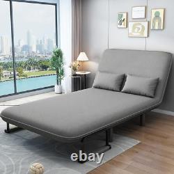 Double Fabric Sofa Bed Chair Sleep Lounge Sleeper Leisure Guest Folding UK