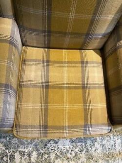 Dunelm Fireside Wing Back Cottage Chair Tartan Fabric Oswald