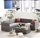Evre Rattan Outdoor Monaco Garden Furniture Sofa Set With Coffee Table (grey)