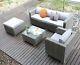 Ecosunny Rattan Garden Furniture 5 Seater Sofa Set With Coffee Table And Cover