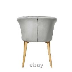 Elsa Scallop Shell Chair Crushed Velvet Soft Comfort Dining Home Furniture