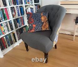 Emma J Shipley Soho Chair Tigris Flame + Cushion