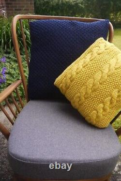 Ercol Golden Dawn 913 Springtime/Evergreen Chair New Webbing & Cushions