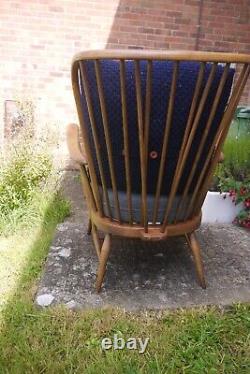 Ercol Golden Dawn 913 Springtime/Evergreen Chair New Webbing & Cushions