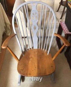 Ercol Rocking Chair with lovely woodland scene Cushions