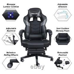 Ergonomic Gaming Chair Executive Office Recliner Seat Massage Cushion Footrest