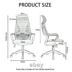 Ergonomic Mesh Office Chair Swivel Computer Desk Chairs Flip-up Arms Chairs Lift