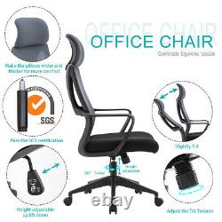 Ergonomic Mesh Office Chair Swivel Computer Desk Chairs Flip-up Arms Chairs Lift