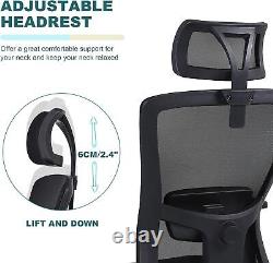 Ergonomic Office Chair Mesh Desk Chair with Adjustable Lumbar Support 3D Grey