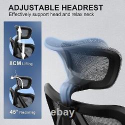 Ergonomic Office Chair Mesh Desk Chair with Adjustable Lumbar Support 3D Grey