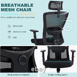 Ergonomic Office Chair Mesh Desk Chair with Adjustable Lumbar Support 3D Grey