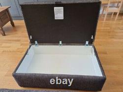 Extra Large Lazy Boy Sofa, Cuddle Chair and Footstall, grey and black