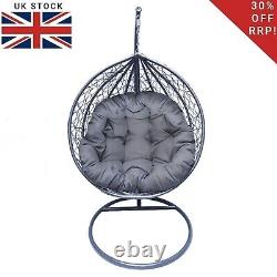 FLASH SALE! Garden Hanging Egg Chair Rattan- Adult Size + Rain Cover & Cushion