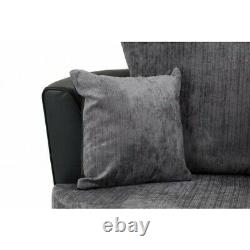 Fabric Corner Sofas Black Grey Brown Beige Swivel Armchair 3 2 Seater Cushion