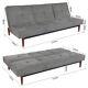 Fabric Sofa Bed Recliner Chairs Adjustable Double Sleeper 3 Seater Couch Settee