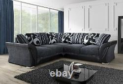 Farrow Corner Large Sofa 3 2 1 Seater Swivel Chair Grey Black Beige Brown