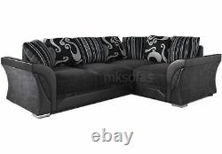Farrow Corner Large Sofa 3 2 1 Seater Swivel Chair Grey Black Beige Brown
