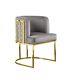 Fine Velvet Cushion Tub Chair With Gold Steel Base Brushed Chrome Quality Finish