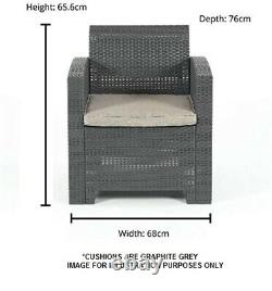 Florence Garden Furniture 4 Piece Outdoor Rattan Patio Sofa Set Chairs And Table