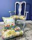 French Fairytale Inspired Chair Footstool Cushion Set Armchair Louis Queen Anne