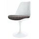 Fusion Living White And Textured Grey Chelsea Side Chair
