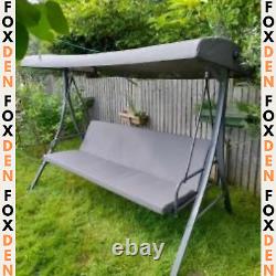 Garden 2-in-1 Patio 3 Seater Swing Chair Hammock with Cushion Adjustable Canopy