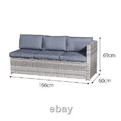 Garden Furniture Rattan Corner Sofa Set Acorn Corner sofa set with grey cushion