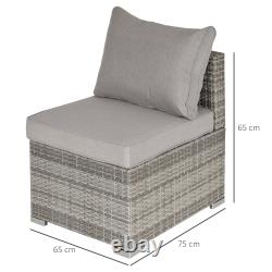 Garden Furniture Rattan Single Sofa with Cushions