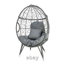 Garden Life Egg Chair Outdoor Rattan Patio Furniture Indoor Home Cushion Seat