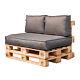 Garden Pallet Cushion Custom Size Set Light Grey