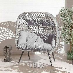 Garden Wicker & Rattan Cocoon Double Pod Cuddle Chair
